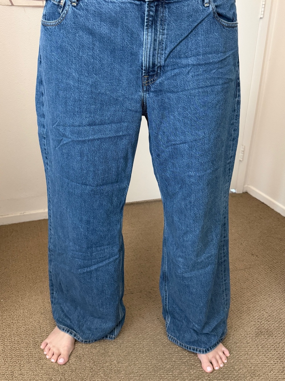 Everlane Medium Blue Wide-Leg Jeans